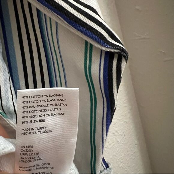 Anthropologie Maeve Striped Button Down Shacket Shirt Jacket NEW Size Medium - Picture 11 of 12